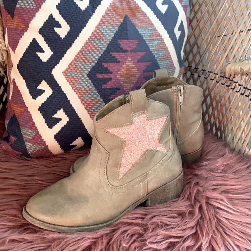 Faux leather Boho booties.